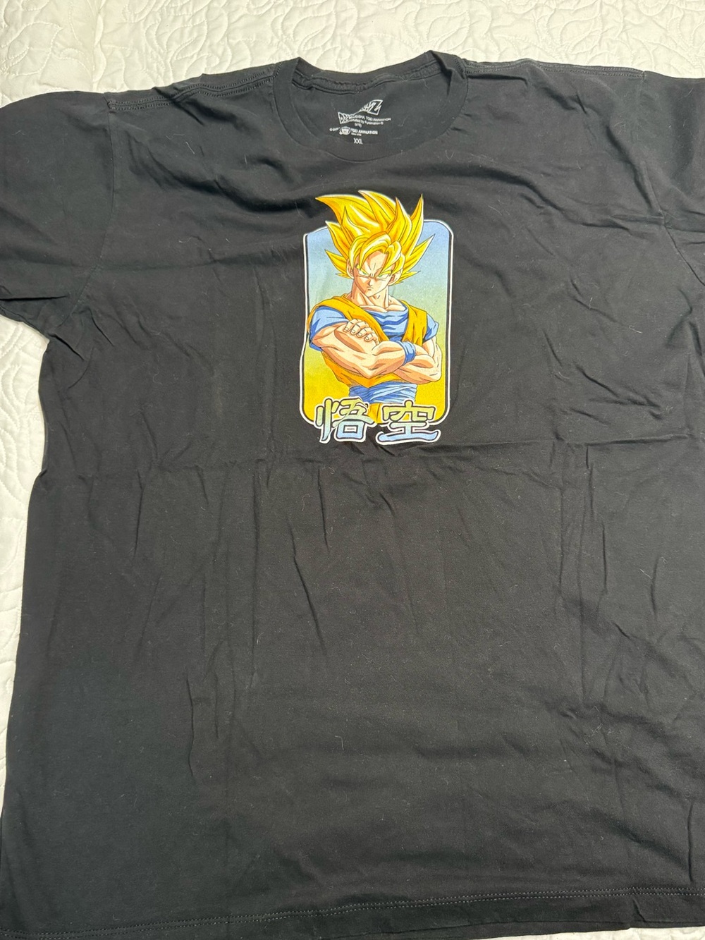 Black Graphic Short Sleeve Tee with Yellow Character Print